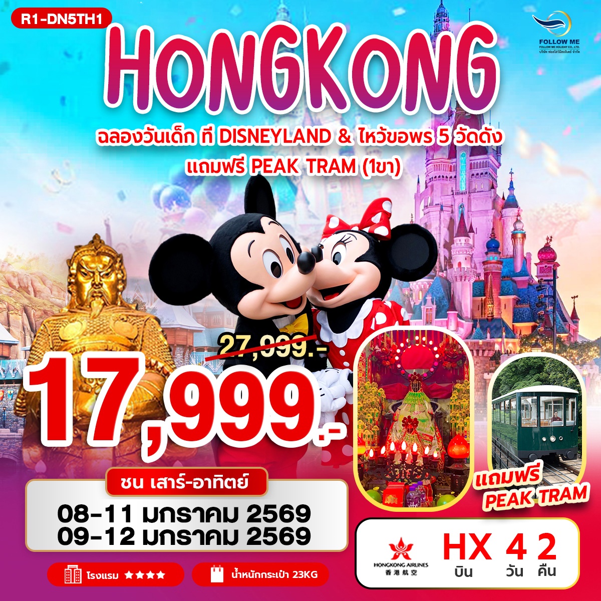 Hong Kong Disneyland January 4D 2N